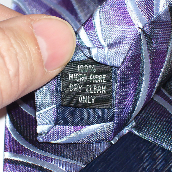 Purple Waves Necktie Handkerchief Boutonniere Set - Picture 6 of 8